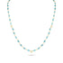 Dominique Cohen oval gemstone beads delicate chain necklace, in apatite and 18k yellow gold <span class='visuallyhidden'>Call, text 323-404-2959 for shopping help.</span>